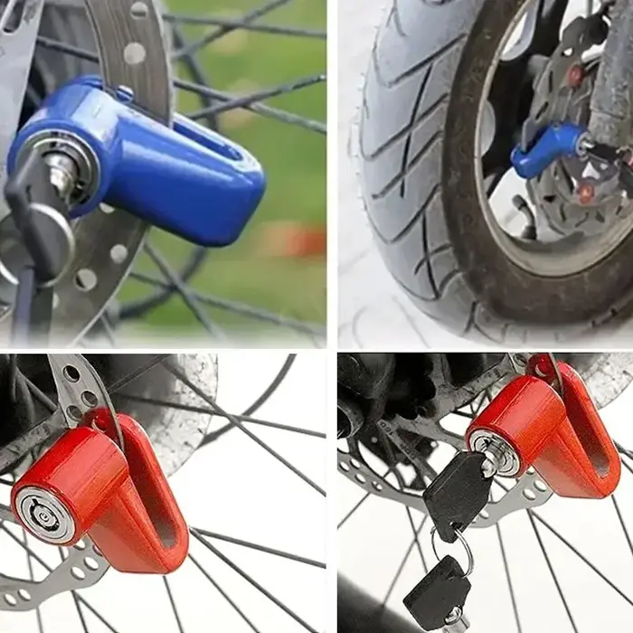Verrouillage antivol de frein à disque de moto | Verrou de roue de sécurité pour vélos de montagne et de route |