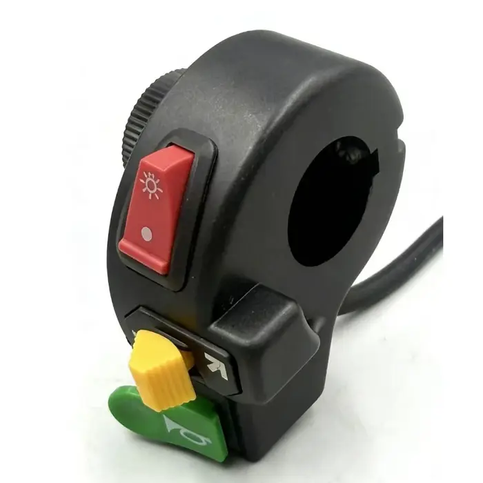 Interrupteur de guidon 3-en-1 pour moto/vélo électrique – Lumière