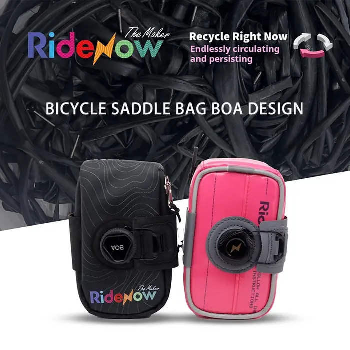 RIDENOW Matériaux recyclés Sac de vélo Sac arrière VTT Sac de selle de siège