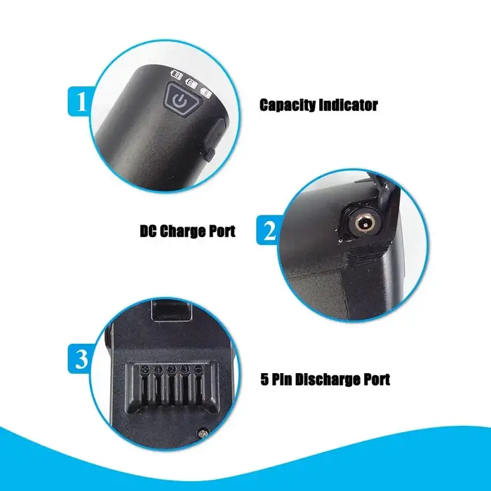 MileTrail 36V 48V 10.4Ah 12Ah 13Ah 14Ah 15Ah 17.5Ah batterie pour ESUTE C100 URLIFE E26 Touroll J1 Samebike RS-A01 Ebike
