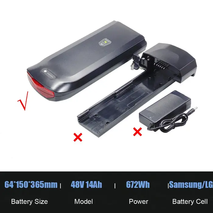 Support de batterie arrière pour vélo électrique