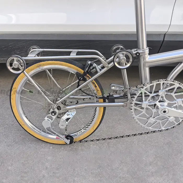 Cadre arrière de vélo pliant en titane P Line, frein C, 112 mm, triangle