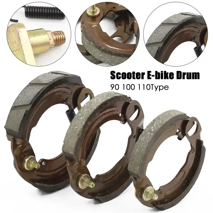 Bloc de freins à sabot en fer pour moto et scooter électrique type 90 100 110 pièces de rechange haute qualité pour freinage sécurisé