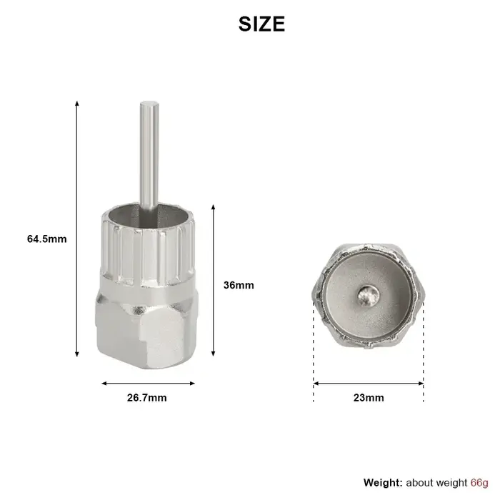 Kit d'outils de démontage de roue libre de vélo avec clé de cassette 12 dents