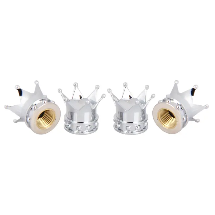 2/4 pcs/lot bouchons de Valve de pneu de vélo universel anti-poussière couronne d'or tige de roue de