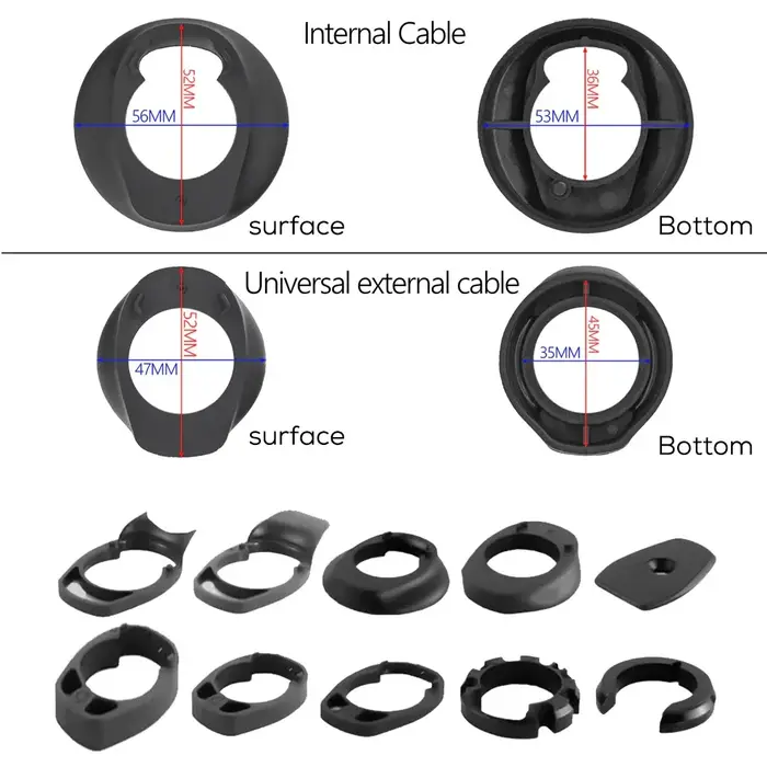 Guidon intégré pour vélo de route entièrement en carbone, sans logo, avec câblage interne et entretoises incluses. Diamètre de serrage de 28,6 mm, -10 ° Inclinaison