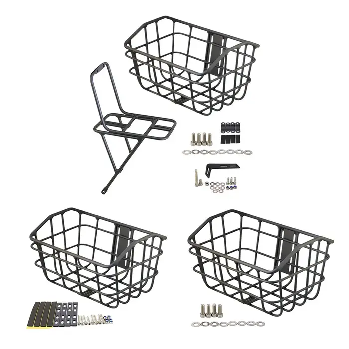 Panier de vélo panier de guidon avant panier en fil de fer durable boîte de rangement de vélo panier en métal de Scooter organiser accessoire de cyclisme