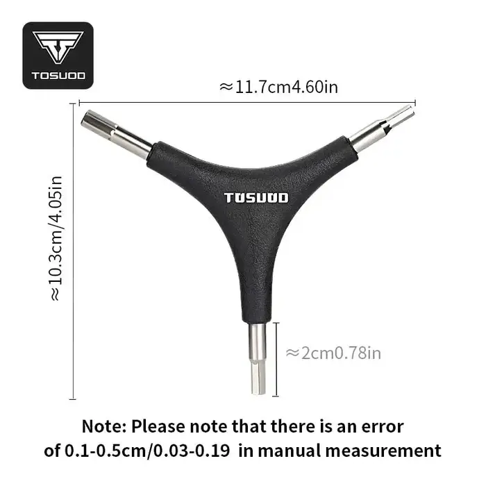 Clé Allen professionnelle TOSUOD de type Y, 3 voies, 4/5/6 mm, clé hexagonale haute dureté pour l'en