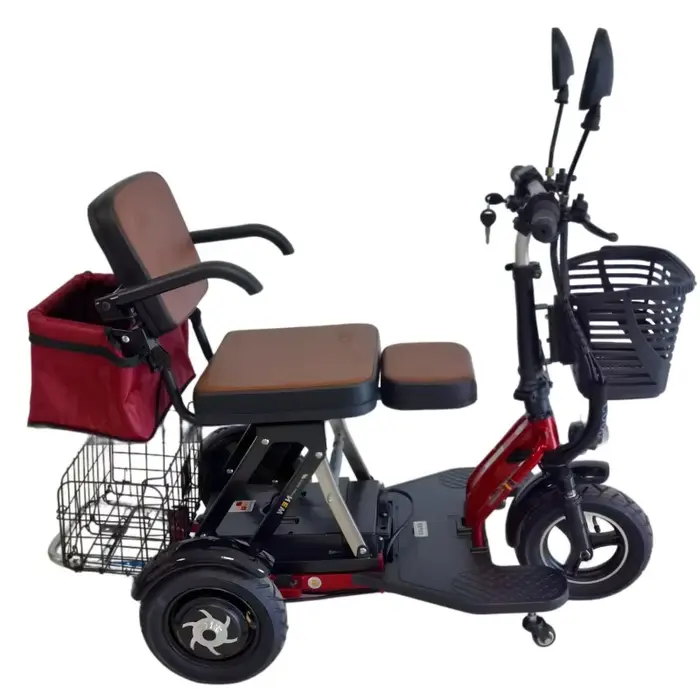Trottinette de mobilité pliable à 3 roues amovible pour 2 personnes