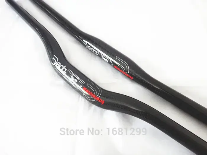 JEDA-Guidon plat entièrement en fibre de carbone pour VTT, pièces de vélo, 3K, 31.8x600-740mm, le pl