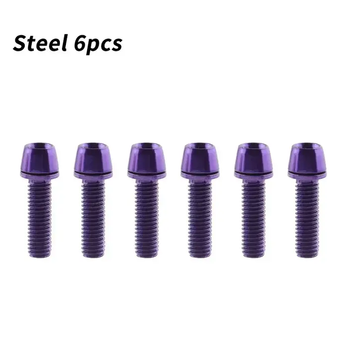 Boulons avec rondelle pour guidon de vélo de route et VTT, 6 pièces, 5x17mm