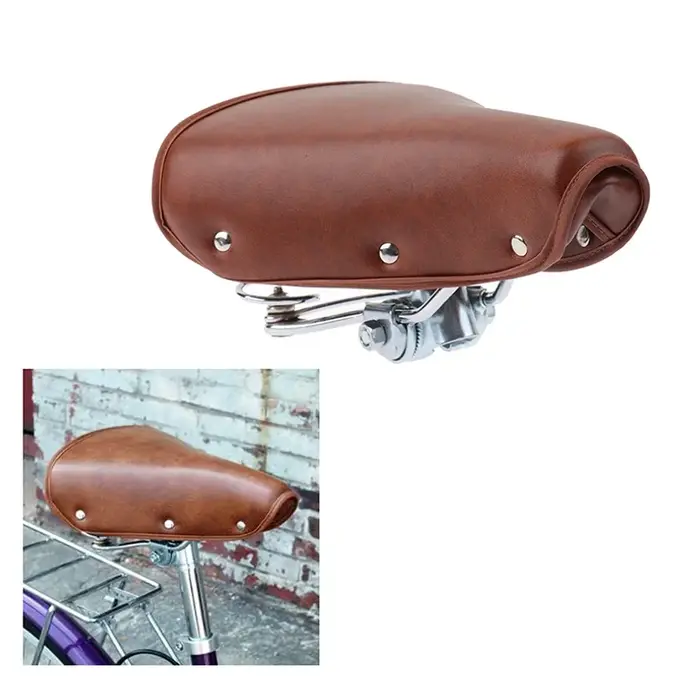 Selle de vélo rétro vintage en cuir PU