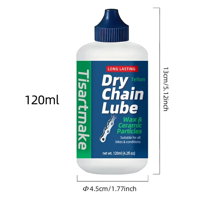 Huile de chaîne sèche cirée pour vélo de route et VTT 120 ml