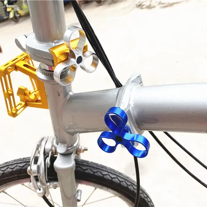 Bouton de robinet de vélo pliant en fleur de prunier