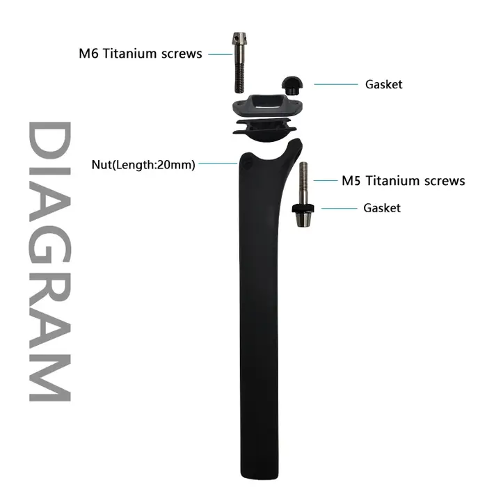 Tige de selle de vélo en carbone pour vélo de route SL8