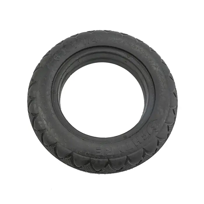 Pneu solide pour trottinette électrique 6x1 1/4, pneu et roue solides non gonflables, adaptés pour remplacer des pièces de pneus de trottinettes électriques