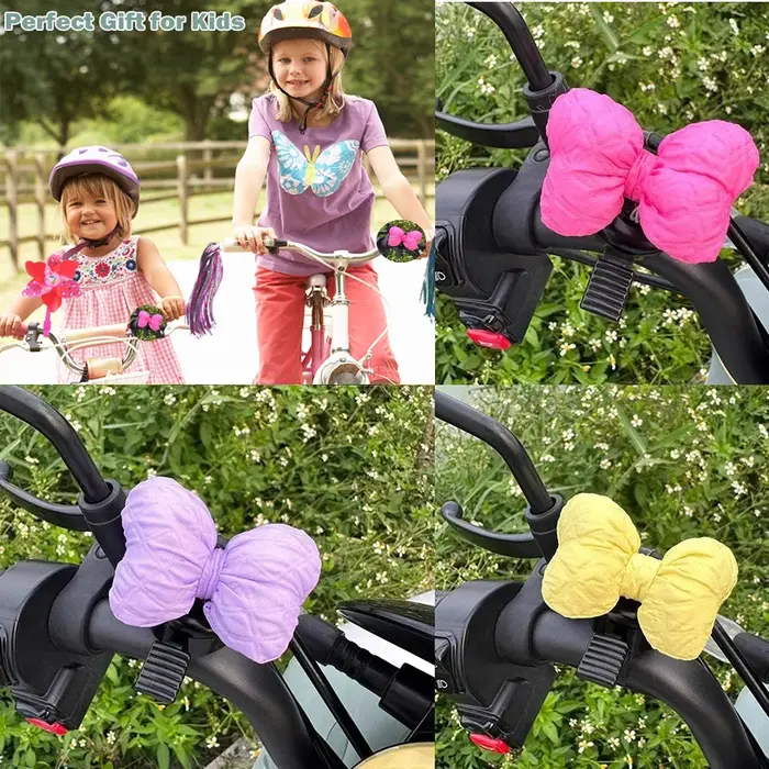 Cloche de vélo à nœud papillon mignon pour enfants filles et garçons