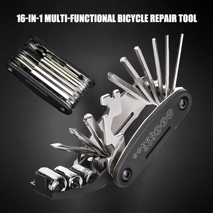 Kit d'outils multifonction pour vélo 16-en-1