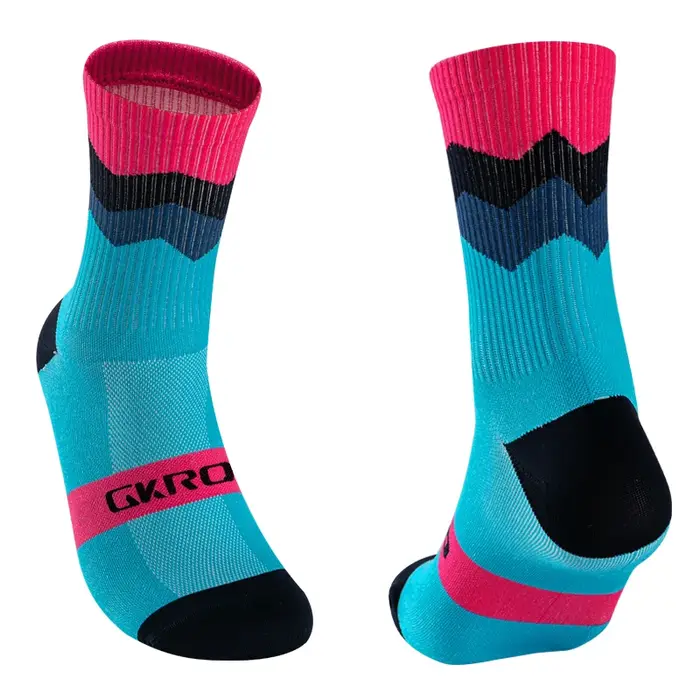 Hommes chaussettes de cyclisme professionnel route vtt vélo femmes Compression course en plein air unisexe sport