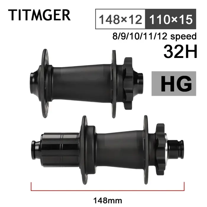 Moyeu arrière VTT TITMGER Noisy Cube Pro7 32 trous Boost 12x148 HG XD Micro Spline 6 cliquet pour Shimano SRAM