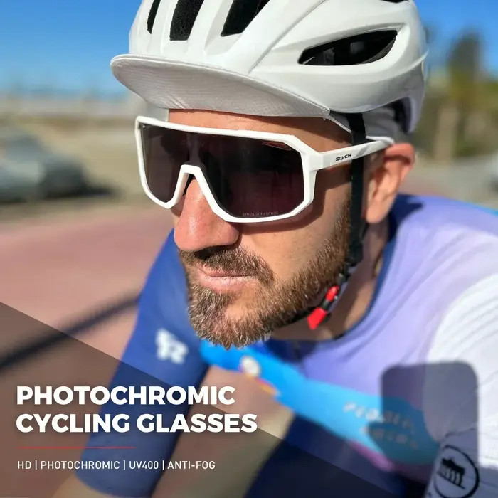 SCVCN Sports de plein air cyclisme lunettes de soleil lunettes photochromiques pour hommes soleil VT