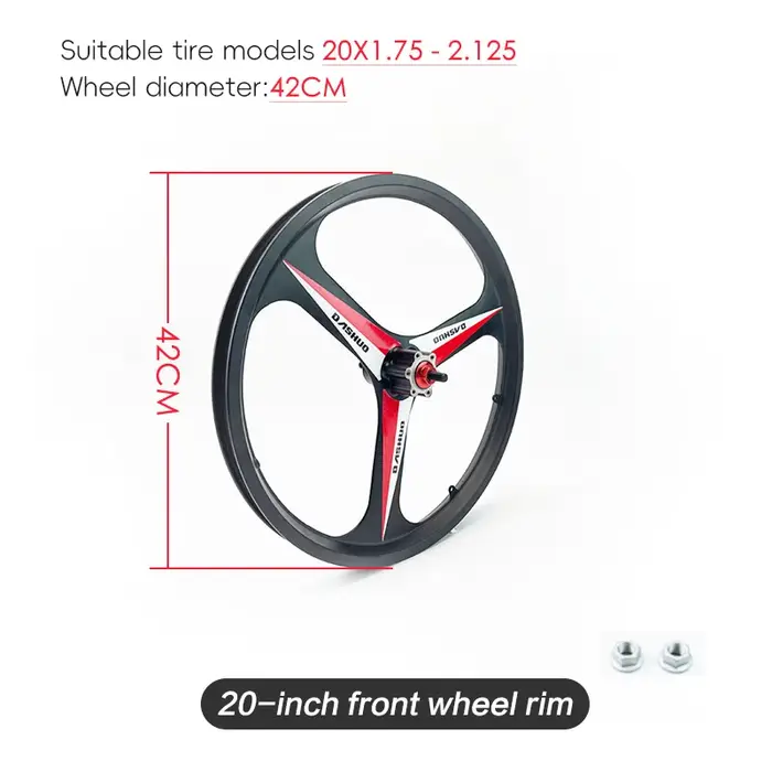 Roue trois en un pour VTT et vélos électriques, moyeu de roue avant, 20 pouces, 24 pouces, 26 pouces
