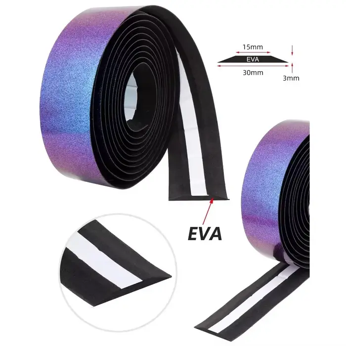 Bande de barre de vélo de route couleur caméléon, 2 pièces, EVA PU, bande de guidon de vélo, respirante, anti-transpiration, antidérapante, amortisseur de chocs, 2150mm