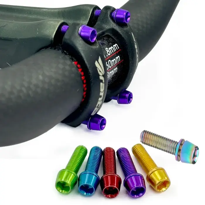Vis de guidon de vélo multicolores en acier inoxydable M5 * 18MM