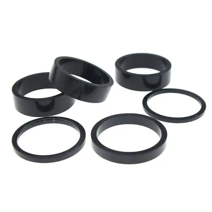 Rondelle de casque de vélo en alliage d'aluminium, 6 pièces/ensemble, rondelle de fourche avant de vélo de montagne, tige de vélo, entretoises de guidon, joint d'anneau 28.6mm