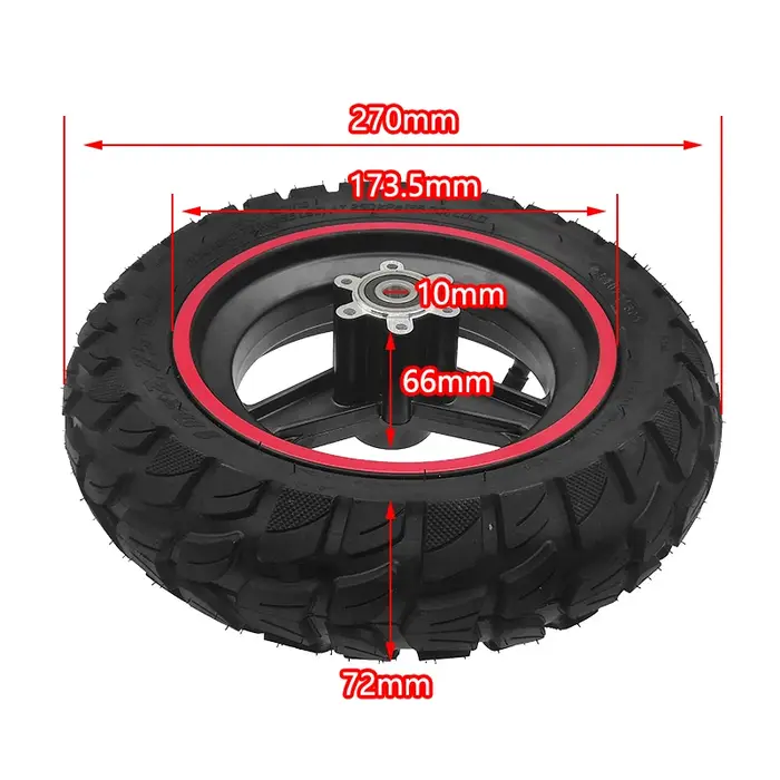 Roue de 10 pouces 10x2.70-6.5 pour Scooter électrique 10x2.75-6.5