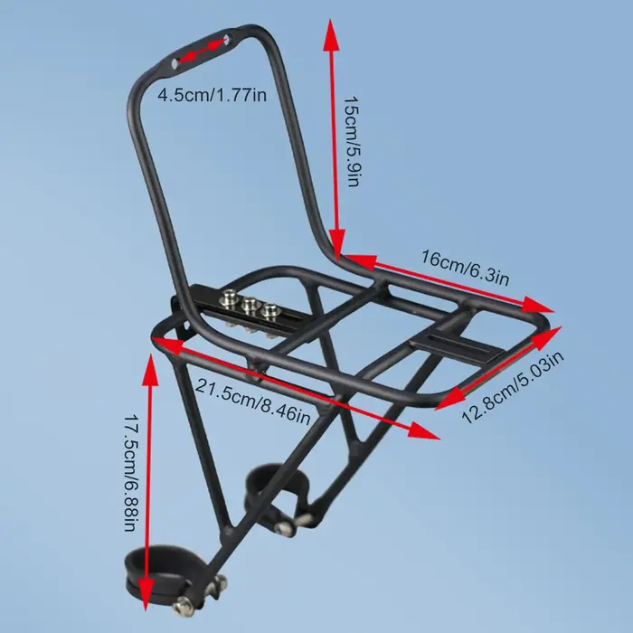 Porte-bagages avant de vélo en alliage d'aluminium pour VTT et vélo de route