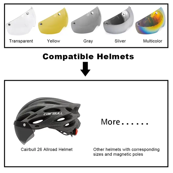 Casque de vélo lunettes de cyclisme visière accessoires route vtt Aero