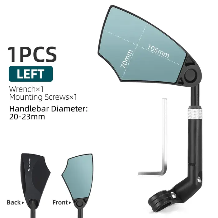 Rétroviseur de vélo antireflet 360 ° Rétroviseur de guidon rotatif pour moto et Scooter, accessoir