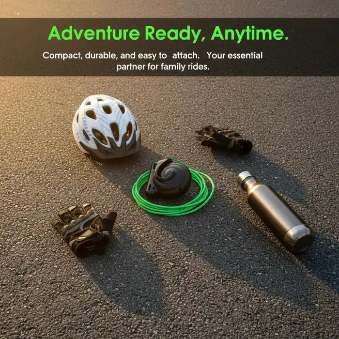 Cordon de remorquage pour vélo 1,7 m, corde de traction flexible et extensible pour les sorties cycl