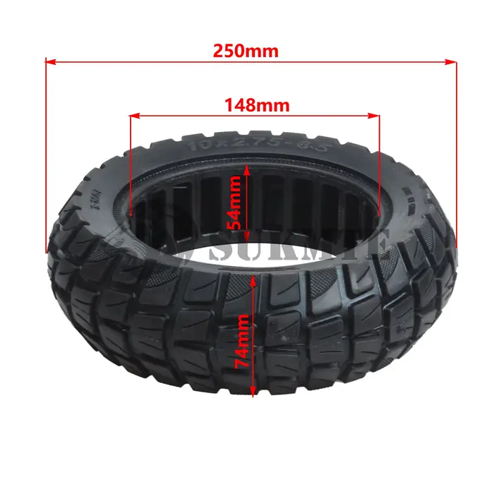 Pneus solides 10x2.75-6.5 pour Scooter électrique Kugoo g-booster G2 Pro