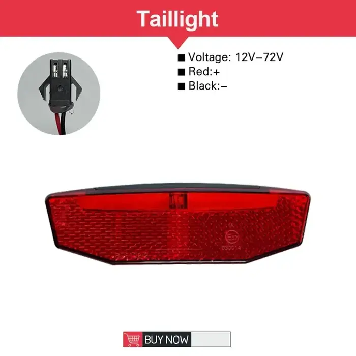 Enquêter arrière LED pour vélo électrique, éclairage de sauna pour vélo électrique, klaxon arrière,