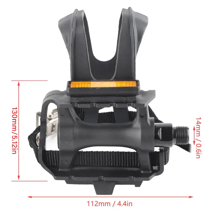 1 paire de pédales de vélo en nylon avec sangles de fixation pour vélos de montagne Fixie