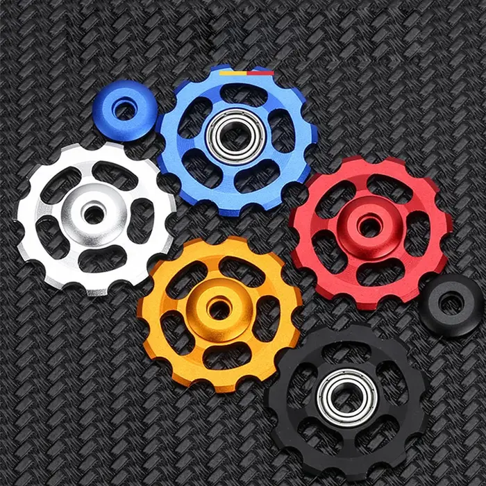 Roue de dérailleur arrière de vélo en alliage d'aluminium 11T pour VTT et vélo de route