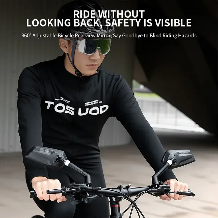 TOSUOD – rétroviseur de vélo télescopique réglable à 360 degrés