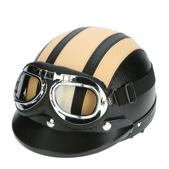 Casque demi-cuir à visage ouvert pour moto et Scooter