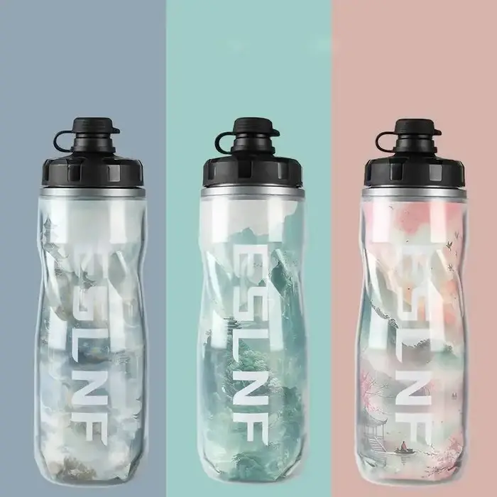 Bouteilles isothermes et protégées contre le froid ESLNF 610 ml PP5 pour vélo - Gourde de sport pour cyclisme - IceProtected