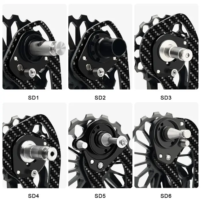 Poulie de dérailleur arrière de vélo en fibre de carbone céramique 13T 17T pour Shimano R5800 R6800 R7000 R8000 R9000 pour Sram