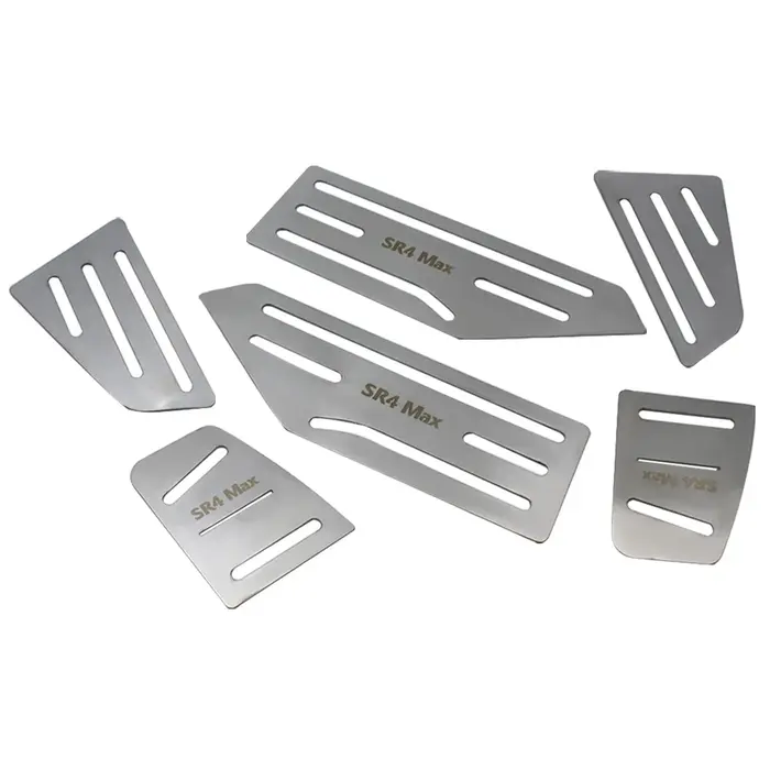 Pédales de repose-pieds en acier inoxydable argent anodisé pour moto VOGE 350 SR4MAX protection de cadre et moulure décorative design