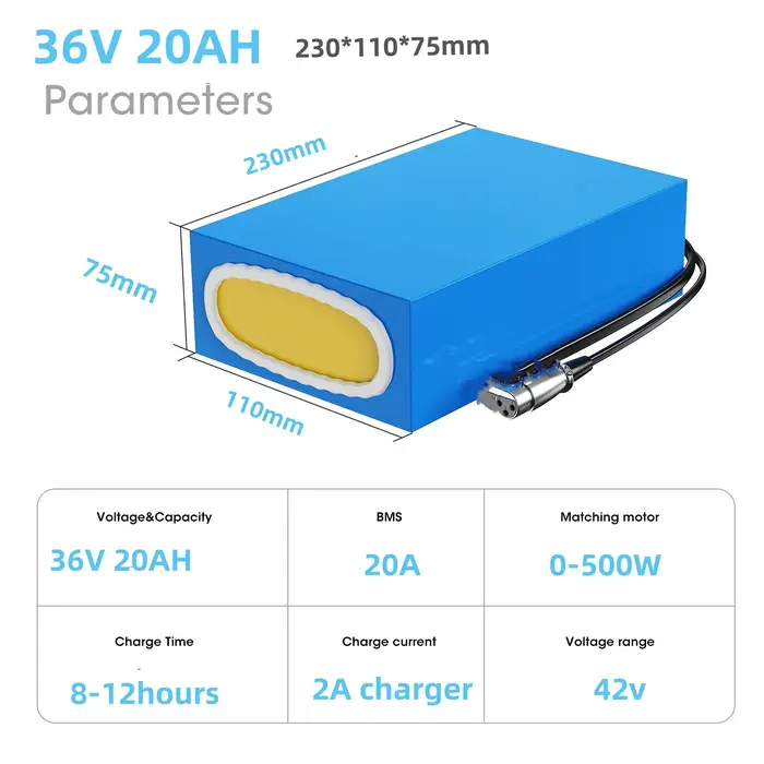 Batterie de vélo électrique 72V 40Ah, pack de batterie pour trottinette électrique en PVC 48V 20Ah 4