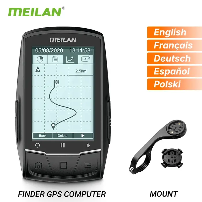 MEILAN M1 ordinateur de vélo GPS écran 2.6 pouces cyclisme compteur de vitesse sans fil Tracker odom