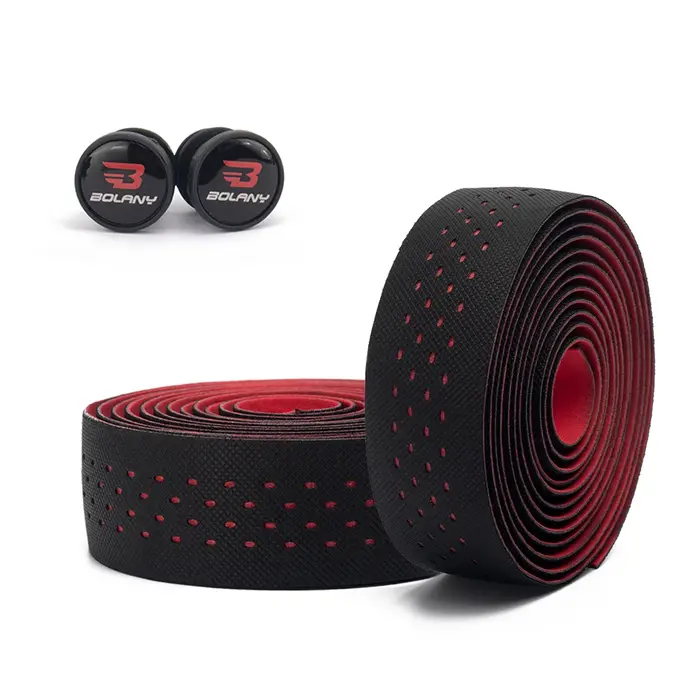 Bolany – bandes de guidon de vélo en cuir, avec bouchons de barre, en PU EVA souple, respirant, anti