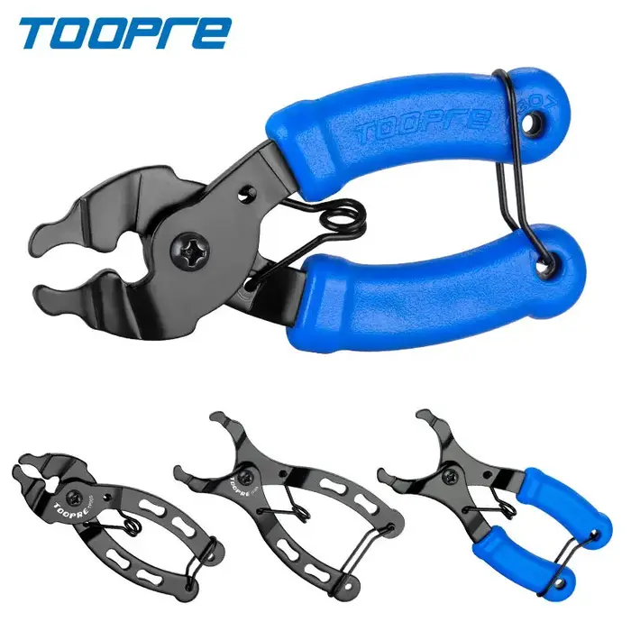 Outil de réparation de chaîne de vélo pour maillons à dégagement rapide et serrage bouton magique pour VTT et route en noir ou blanc