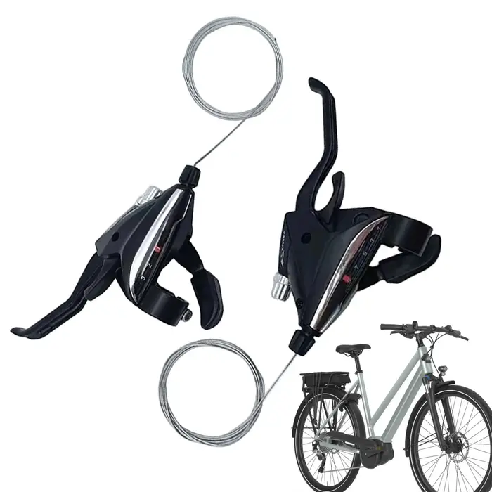 Manettes de dérailleur 3x9 vitesses pour VTT avec levier de frein et câble de changement de vitesse