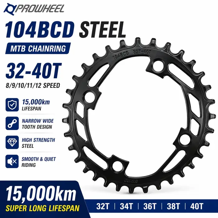 Prowheel-Plateau de vélo rond en acier