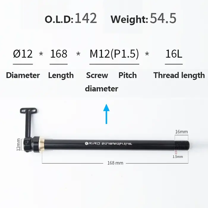 RIRO vélo caché dégagement rapide baril tige d'arbre 12/15MM ultraléger en alliage d'aluminium QR vt